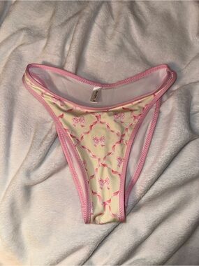 Heavy Manners Bow-Print Bikini Bottom Size XS